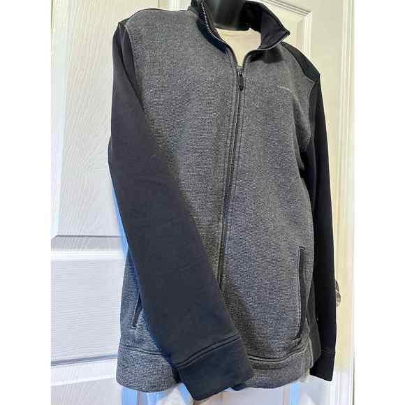 Men's Calvin Klein sip up  light fleece cotton medium jacket no hood - Picture 1 of 8